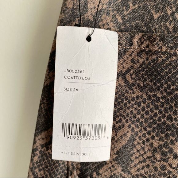 J Brand Selena Photo Ready Mid-Rise Crop Boot Jeans in Coated Boa Size 26 NWT - Picture 4 of 9